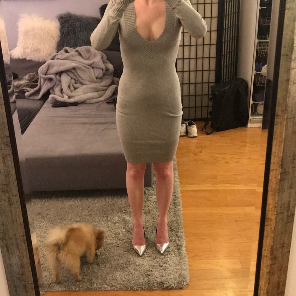 Gray Knit Dress